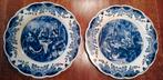 Set van twee Delftsblauwe borden, Ophalen of Verzenden