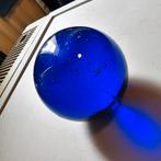 Blauwe Pressepapier glazen bal, Ophalen of Verzenden