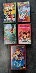 5 videobanden met kinderfilms, Cd's en Dvd's, VHS | Kinderen en Jeugd, Tekenfilms en Animatie, Alle leeftijden, Gebruikt, Ophalen of Verzenden