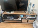 TV Kast mangohout, Ophalen, Gebruikt, 100 tot 150 cm, Minder dan 100 cm