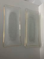 Glazen Cake Schalen met Kanten Versiering (3), Ophalen, Gebruikt, Schaal, Glas