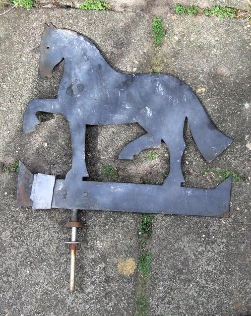 Windwijzer - wind wijzer - windvaan - paard - 33 cm hoog., Antiek en Kunst, Curiosa en Brocante, Ophalen of Verzenden
