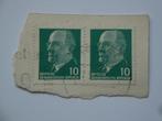 Postzegels 2 x 10 Pfennig Duitsland DDR., Verzenden, DDR, Gestempeld