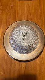 Plafondlamp messing rand met glazen bol, Ophalen of Verzenden, Zo goed als nieuw