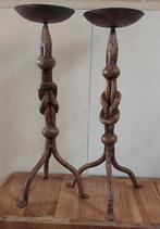 Robuuste kandelaars, Antiek en Kunst, Antiek | Kandelaars, Ophalen of Verzenden, Overige materialen