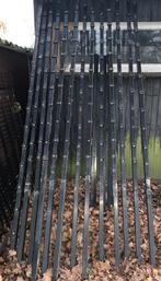 Staafmat palen 10  stuks, Tuin en Terras, Tuinhekken en Hekwerk, Ophalen of Verzenden, Gebruikt, IJzer, Dubbelstaafmat hekwerk