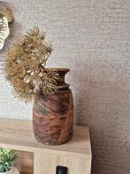 Nepalese pot met nep bereklauw, Huis en Inrichting, Woonaccessoires | Vazen, Ophalen, Overige materialen, Gebruikt, Overige kleuren