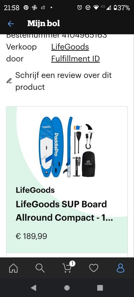 Z.G.A.N supboard., Watersport en Boten, Suppen, Zo goed als nieuw, Ophalen
