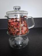 Glazen theepot met warmhoudlicht, Huis en Inrichting, Keuken | Servies, Overige typen, Ophalen of Verzenden, Overige stijlen, Glas