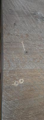 Massief eiken tafel, Ophalen, 200 cm of meer, 50 tot 100 cm, Zo goed als nieuw