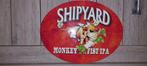 Zeldzaam reclamebord Shipyard Monkey Fist Ipa, Ophalen of Verzenden, Nieuw, Reclamebord, Plaat of Schild, Overige merken