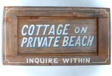 Houten paneel/bord / brocante / Seaside Beach/ cottage core beschikbaar voor biedingen