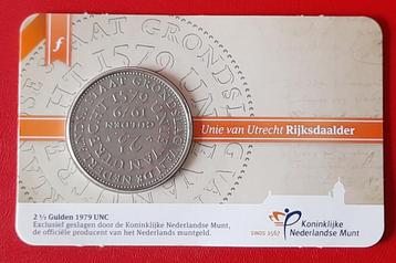 coincard Nederland 2½ gulden 1979 UNC Unie van Utrecht  beschikbaar voor biedingen