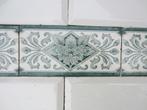 13 stuks Antieke wandtegels 7,5x15cm groene afbeelding 195cm, Antiek en Kunst, Ophalen