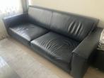 Lederen bankstel 3 zits en 2 zits, Ophalen, Gebruikt, Driepersoons, Rechte bank