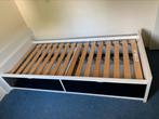 IKEA bed wit/zwart 90x200 incl. lattenbodem, Huis en Inrichting, Slaapkamer | Bedden, Ophalen, Gebruikt, 90 cm, Eenpersoons