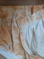 4 toile de jouy gordijnen okergeel wit gevoerd, Ophalen, Gebruikt, 100 tot 150 cm, 200 cm of meer