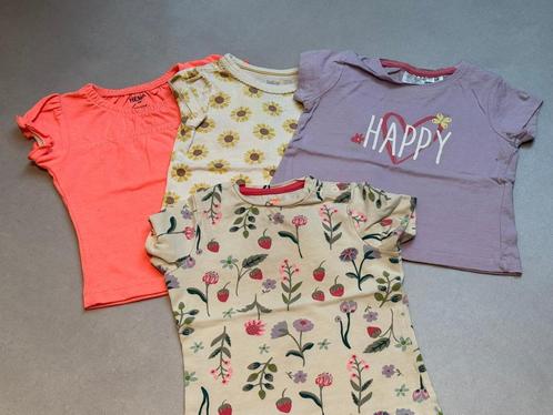 Meisjes T-shirtjes korte mouw maat 68, Kinderen en Baby's, Babykleding | Maat 68, Zo goed als nieuw, Meisje, Shirtje of Longsleeve