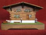 Prachtige muziekdoos chalet Reuge met danseres, Ophalen