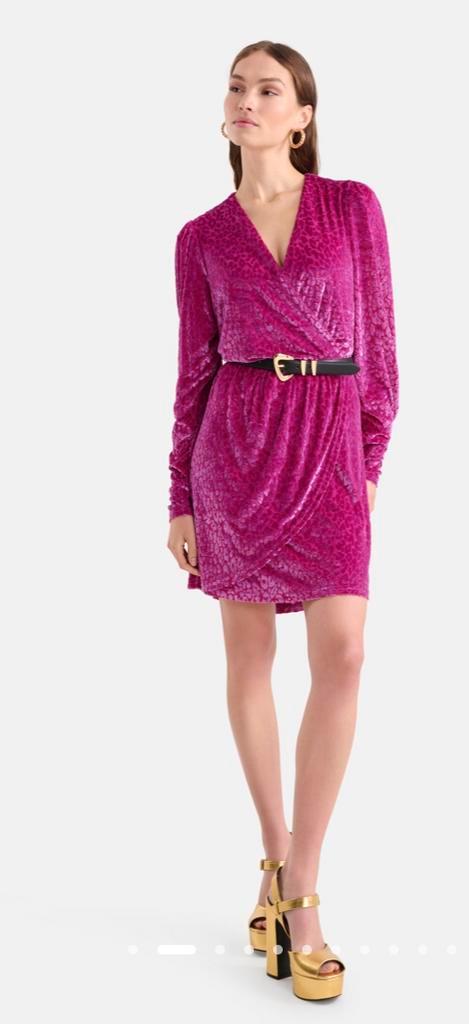 Shoeby feestelijke jurk mesh paars roze maat M, Kleding | Dames, Jurken, Zo goed als nieuw, Maat 38/40 (M), Paars, Boven de knie