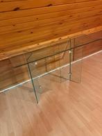 Glazen sidetable 130cmx 42 cm, Huis en Inrichting, Tafels | Sidetables, Ophalen, 100 tot 150 cm, Overige vormen, 25 tot 50 cm
