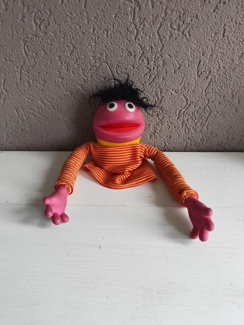 Vintage Handpop Sesamstraat Roosevelt Franklin e, Verzamelen, Poppen, Gebruikt, Overige typen, Ophalen of Verzenden