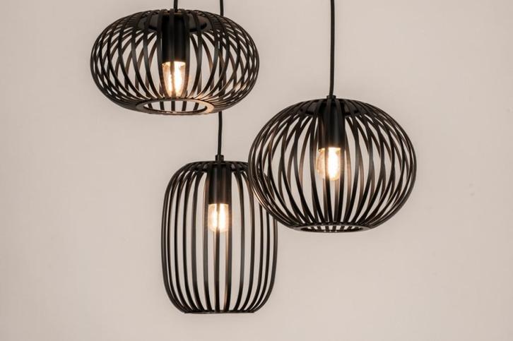 hanglamp 45cm zwart tafel eettafel bank hoekbank vide lamp, Huis en Inrichting, Lampen | Hanglampen, Nieuw, Minder dan 50 cm, Ophalen of Verzenden