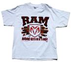 Dodge Ram vintage white t-shirt nothing ' get's in its way', Ophalen, Info@taurusvintage.nl, Wit, Dodge