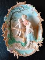 Vintage Wanddecoratie Plaque Moeder en Kind, Ophalen of Verzenden