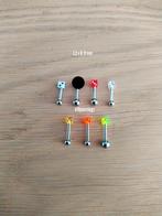 Nieuwe tragus, helix, oorpiercing. Dobbelsteen. Acryl., Ophalen of Verzenden, Zo goed als nieuw, Staal, Oor- of Traguspiercing