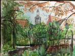Grote aquarel, Ophalen of Verzenden