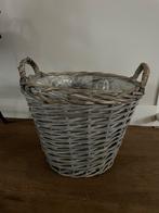 gevlochten rotan/wilgentenen mand, Ophalen of Verzenden, Zo goed als nieuw, Rond, Riet