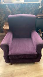 Fauteuil paars aubergine, Ophalen, Zo goed als nieuw, 75 tot 100 cm