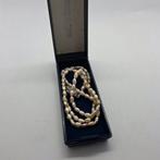 Parelketting met witgouden slot - 40cm, Sieraden, Tassen en Uiterlijk, Ophalen of Verzenden, Zo goed als nieuw, Wit, Goud