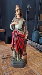 Antieke  beeldje Sint Barbara, Antiek en Kunst, Ophalen of Verzenden