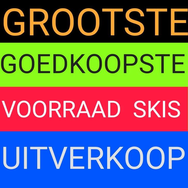 Elke dag NIEUWE ADVERTENTIES MET SKIS!! GROOTSTE VOORRAAD!!, Sport en Fitness, Skiën en Langlaufen, Zo goed als nieuw, Ski's, Skiën