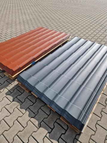 Dakpanplaten dakplaten grandem mat antraciet en terracotta  beschikbaar voor biedingen