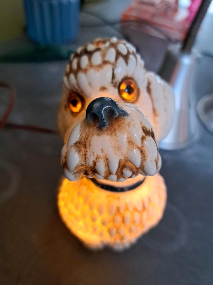 Vintage Poedelparfumlampje, Huis en Inrichting, Lampen | Vloerlampen, Gebruikt, Minder dan 100 cm, Glas, Ophalen of Verzenden
