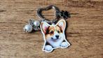 Kettinghanger tas/sleutelhanger Corgi met guardian angel, Overige materialen, Overige kleuren, Verzenden, Nieuw