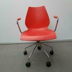 Design stoel Kartell Maui kunststof bureaustoel rood, Huis en Inrichting, Bureaus, Gebruikt, Ophalen