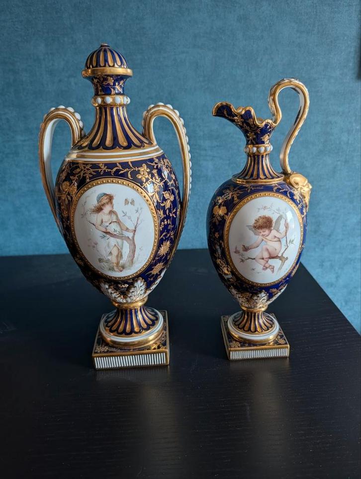 Minton Vazen, 19e Eeuw, Boullemier & Sutton, Antiek en Kunst, Antiek | Vazen, Ophalen of Verzenden