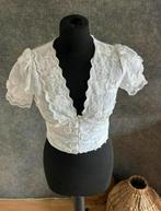 Drole de Copine mooie witte korte blouse top mt 36 ZGAN, Wit, Ophalen of Verzenden, Zo goed als nieuw, Korte mouw