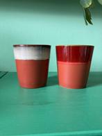 2 kopjes XENOS seventies terracotta mok zonder oor, Huis en Inrichting, Ophalen of Verzenden, Keramiek, Overige stijlen, Kop(pen) en/of Schotel(s)
