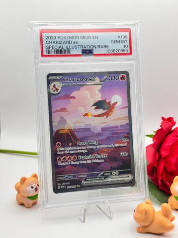 pokemon 151 Charizard ex (MEW 199) PSA 10 Engels beschikbaar voor biedingen