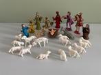 Vintage kerstgroep met 14 schaapjes uit Italy, Diversen, Kerst, Ophalen of Verzenden, Gebruikt