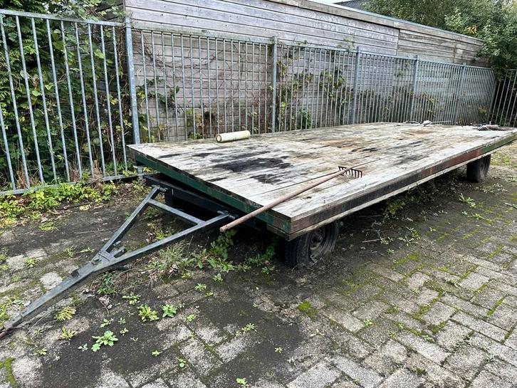 Boerenkar / Plateauwagen 5x2.3m, Auto diversen, Aanhangers en Bagagewagens, Gebruikt, Ophalen