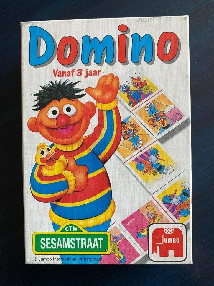Sesamstraat domino Bert & Ernie; vanaf 3 jaar, Kinderen en Baby's, Speelgoed | Educatief en Creatief, Zo goed als nieuw, Puzzelen