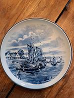 Delfts blauw(Boch) sierbordje,schip, Ophalen of Verzenden