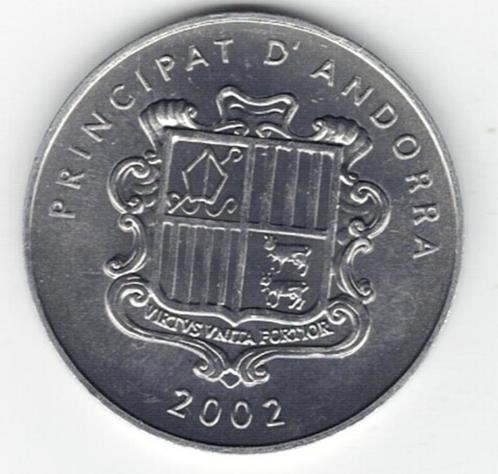 25-1752 Andorra 1 centim 2002, Postzegels en Munten, Munten | Europa | Niet-Euromunten, Losse munt, Overige landen, Verzenden