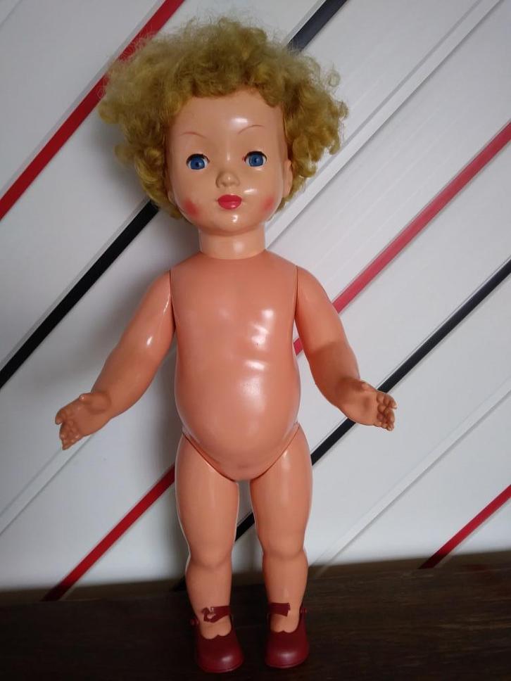 Antieke celluloid pop Technoplast Tsjechoslowakije jaren 50, Antiek en Kunst, Antiek | Speelgoed, Ophalen